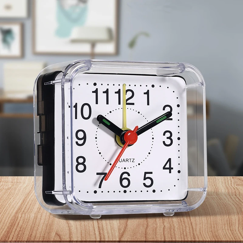 

Creative Electronic Clock Silent Alarm Clock Mini Clock Desk Clock Beep Alarm Clock Travel Bedroom Decor reloj despertador