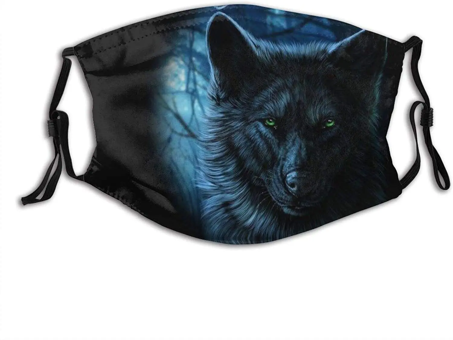 

Animals Fantasy Art Wolf Face Mask Unisex Balaclava Mouth Cover With Filter Windproof Dustproof Adjustable Mask