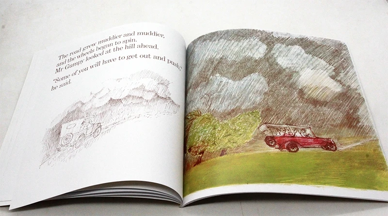 Книга с рисунками на английском языке дядюшка Ган покатался за рулем. Penguin Langdon Press