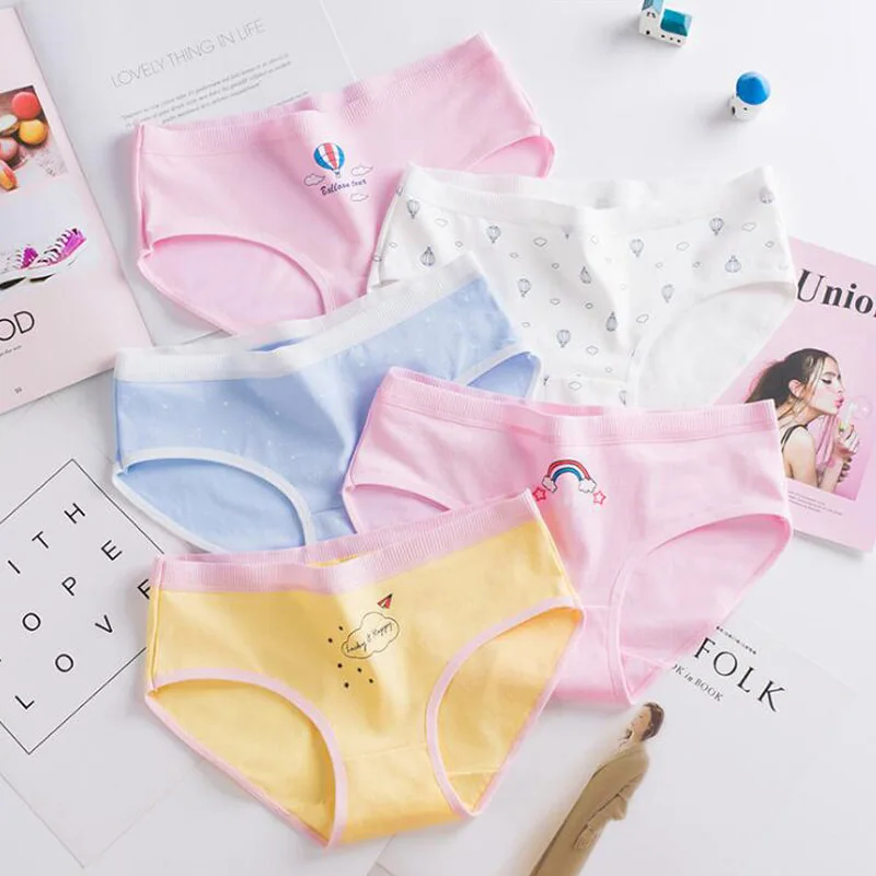 Трусики для подростков с принтом воздушных шаров 2019 трусы девочек удобные