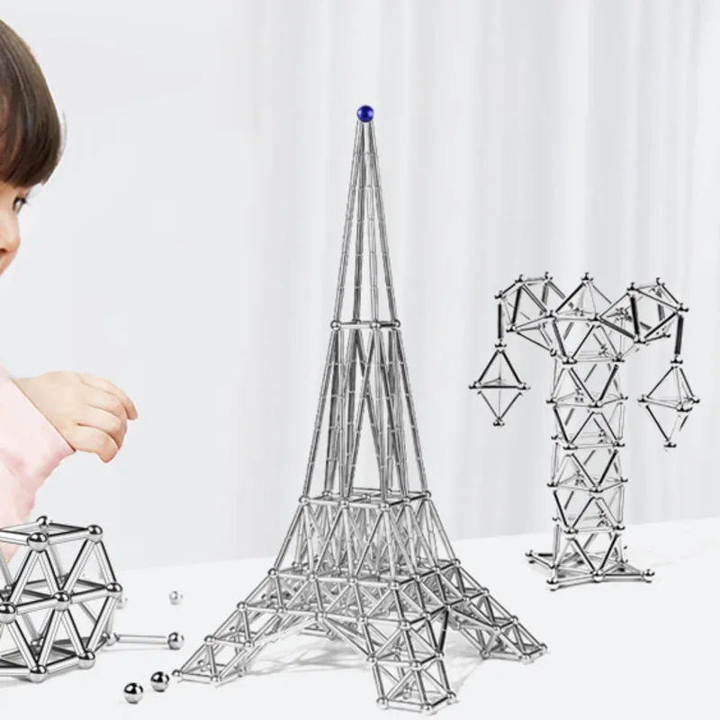 

Children's Magnetic Building Blocks Toy Magnetic Ball Combination Set Assembling Building Blocks Children's Toy Gifts