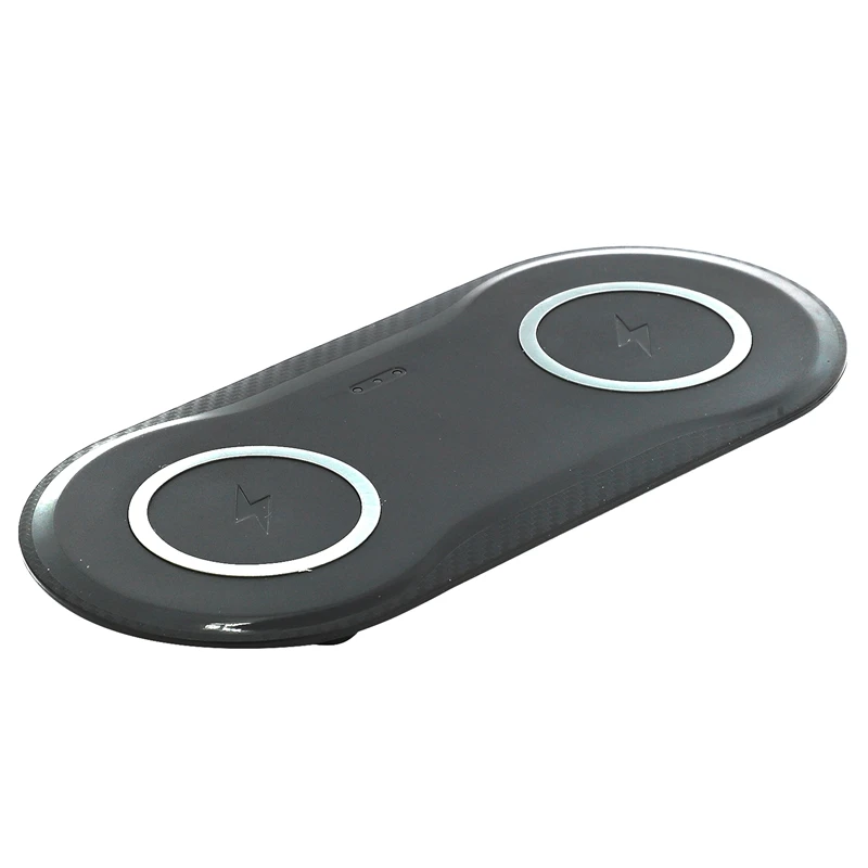 

Wireless Charger, 2 in 1 Fast Charger Dual Mobile Phone Fast Charger Station 10W Thin Light Charging Station for iPhone