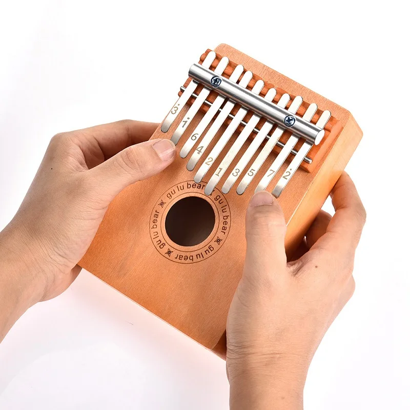 Миниатюрное портативное пианино Kalimba с 10 клавишами сумкой для переноски и