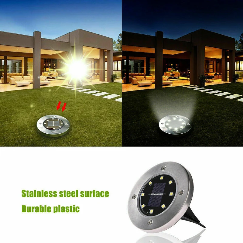 

8 Led Solar Ground Light Solar Lamp Solar Garden Lights Outdoor Floor Light 4pcs/6pcs/8pcs
