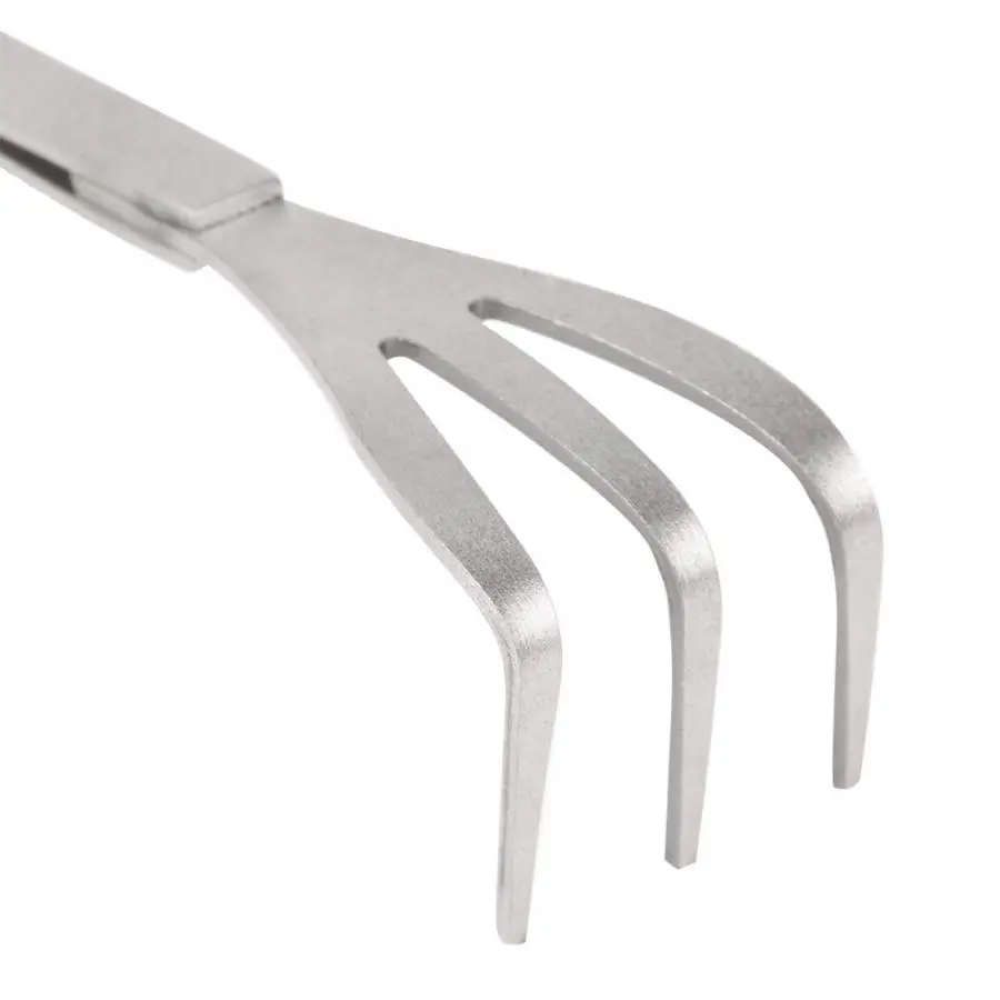 Грабли из нержавеющей стали 2 в 1 пинцет бонсай с эргономичной ручкой для почвы и