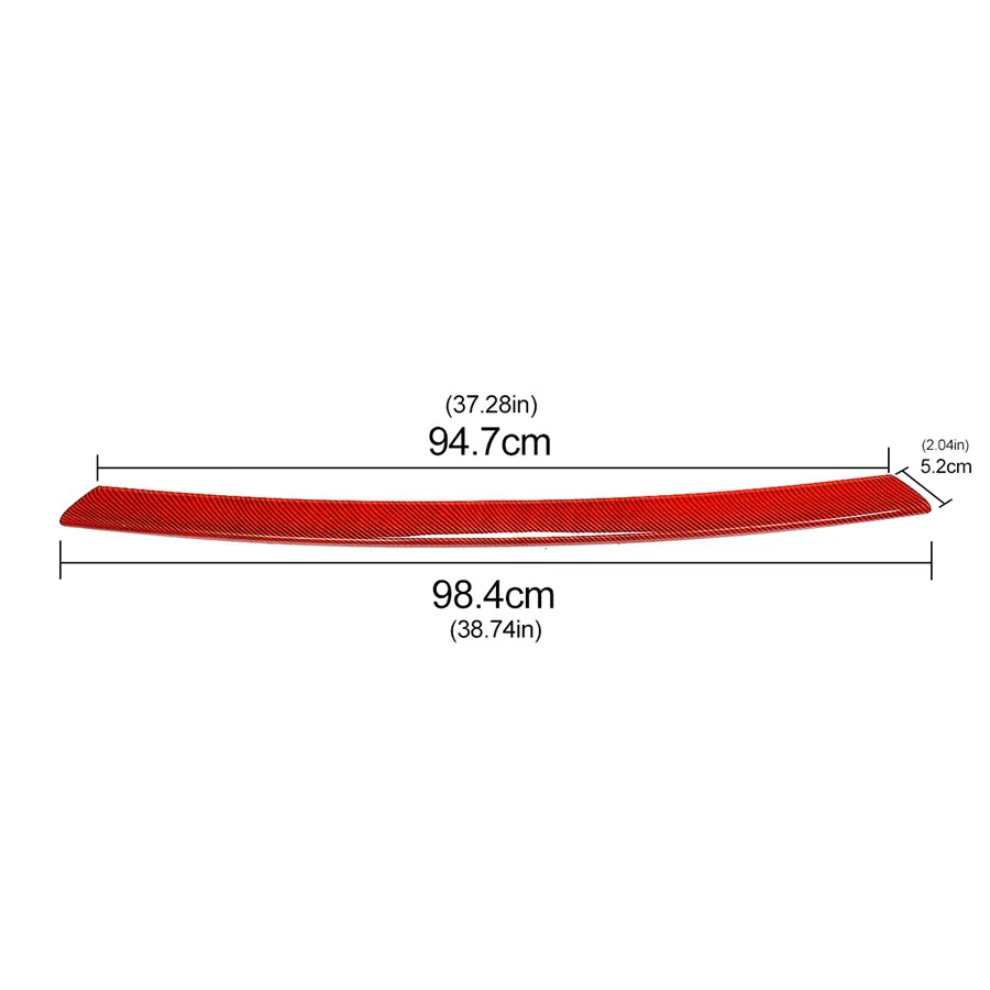 

Front Bumper Grille Cover Trim Red Carbon Fiber Look for Toyota Camry 2018-2019