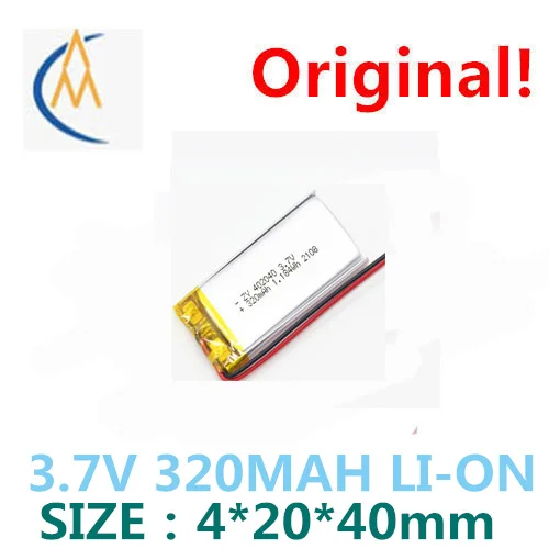 

402040-320 mah lithium-ion polymer battery 3.7 V rechargeable battery factory direct selling belt protection board