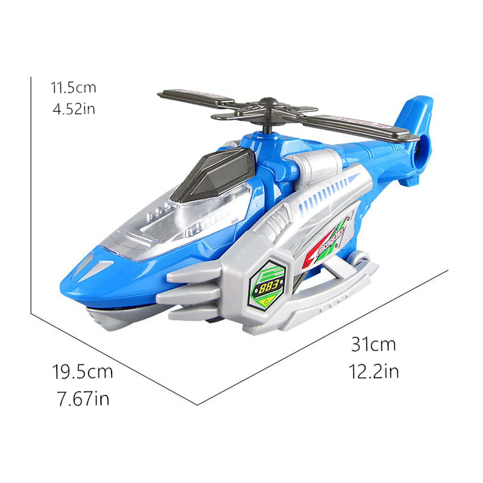 

Transforming Dinosaur Led Helicopter Robot Action Figures Toy Helicopter Automatic Dino Dinosaur Transformer Toy For 3 Years Old