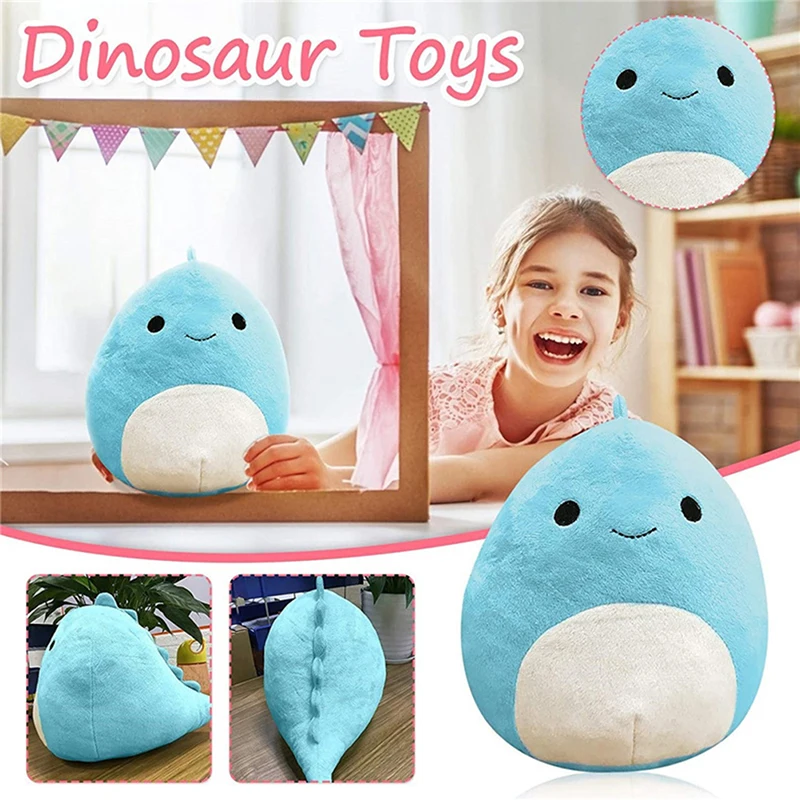 

20cm Soft Cartoon Dinosaur Pillow Cute Soft Cow Doll Cow Plush Toy Birthday gift Stuffed Animal Dino Toy for Kids Home Decor