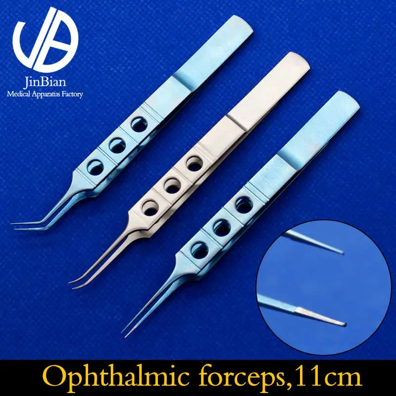 

Ophthalmic forceps titanium alloy 11cm fat tweezers surgical operating instrument Double-eyelid tool Ophthalmic forceps