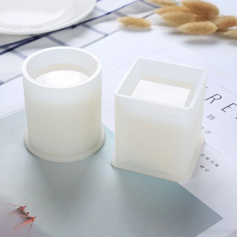 

Square Cylindrical High Mirror Pen Small Flower Pot Silicone Molds DIY Crystal Epoxy Ornaments Mold N04 20 Dropshipping