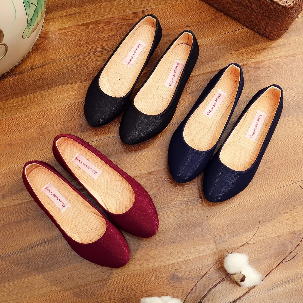 Туфли-Лоферы женские тканевые без застежки для вождения