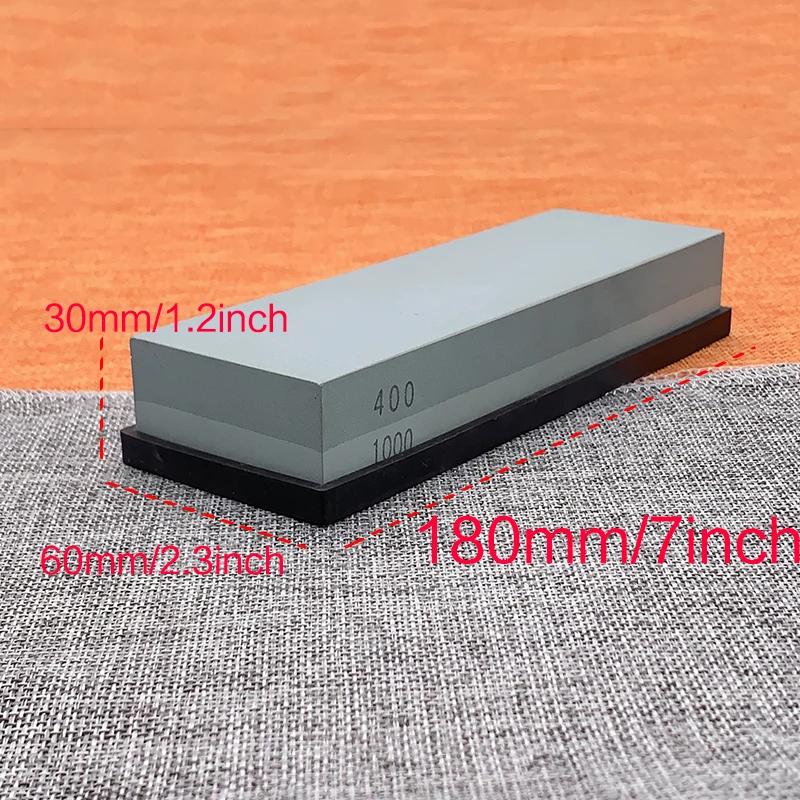 

400/1000 grit Double-sided sharpening stone knife sharper Honing water whetstone Angle guide stainless steel Silica gel base