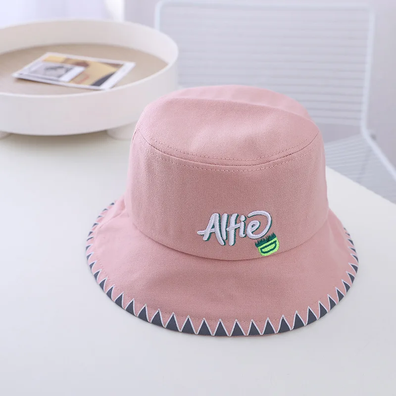 

Korean Version of The Simple English Letters Boys and Girls Basin Cap Children's Fisherman's Hat Casual Outdoor Sun Hat