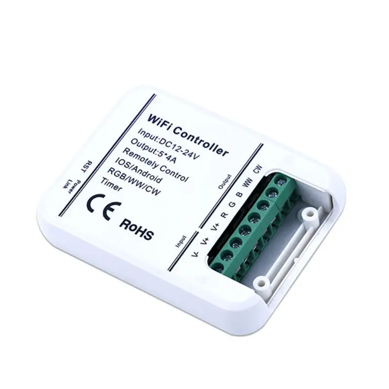 

2021 New Smart WiFi LED Controller 5 Channels Control 4A5CH CW/WW RGB RGBW RGBWW LED light, Timer Music Group Sync Controller