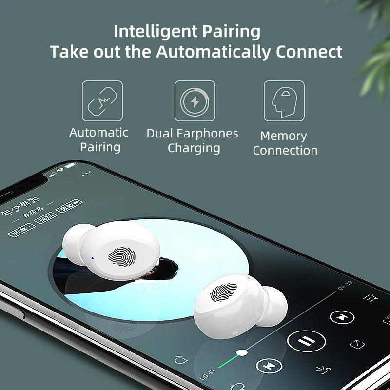 V8 HiFi стерео наушники беспроводные Bluetooth 5 0 гарнитура 2000 мАч спортивные