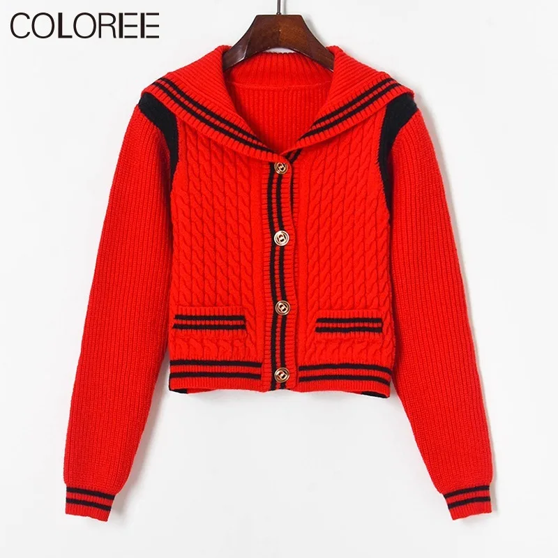 Женский трикотажный кардиган в полоску повседневный модельный дизайнерский