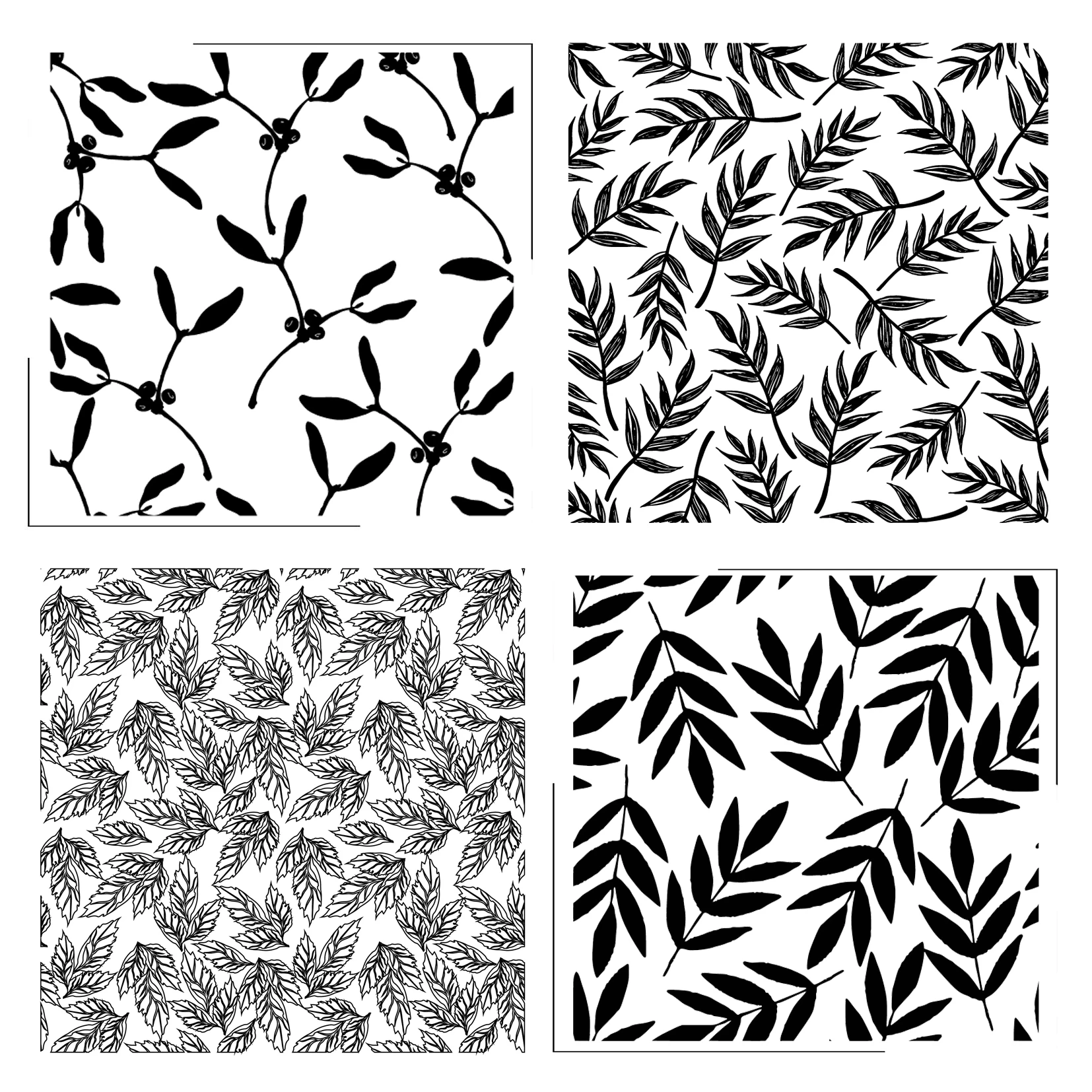 

Four Different Leaves Clear Stamps Scrapbooking Crafts Decorate Photo Album Embossing Cards Making Clear Stamps New