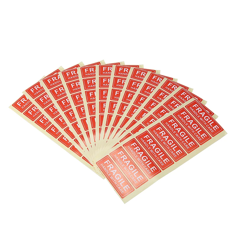 20 Sheet/100Pcs Fragile Stickers 75x25mm Handle With Care Label Sticker Warning For Office School Supplies | Инструменты
