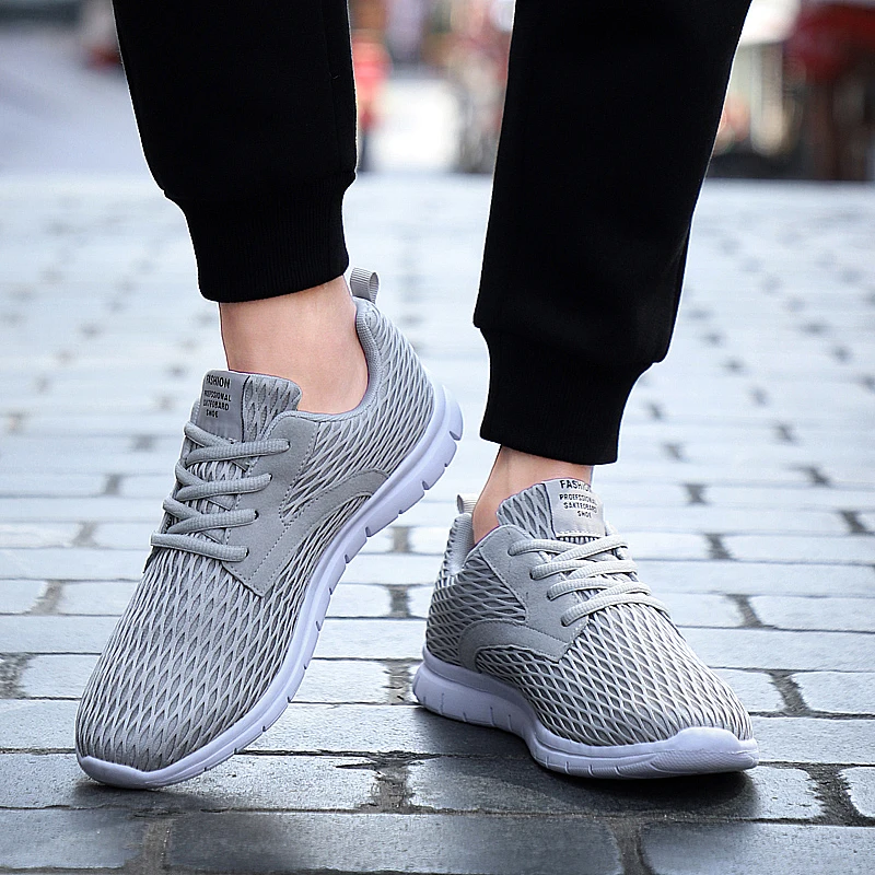 

REETENE Men'S Sport Running Shoes Mesh Breathable Men Sneakers Lightweight Casual Shoes For Men Big Size 47 Sport Net Shoes Male