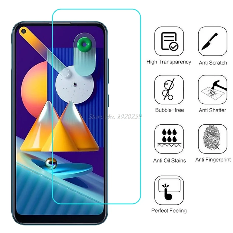 Закаленное стекло для Samsung Galaxy M11 Original 9H 2.5D защитная пленка M 11 SM M115F Защитное