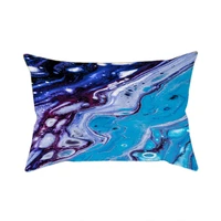 geometric cushion cover blue abstract printed polyester throw pillow case geometric art pillowcase square home decor