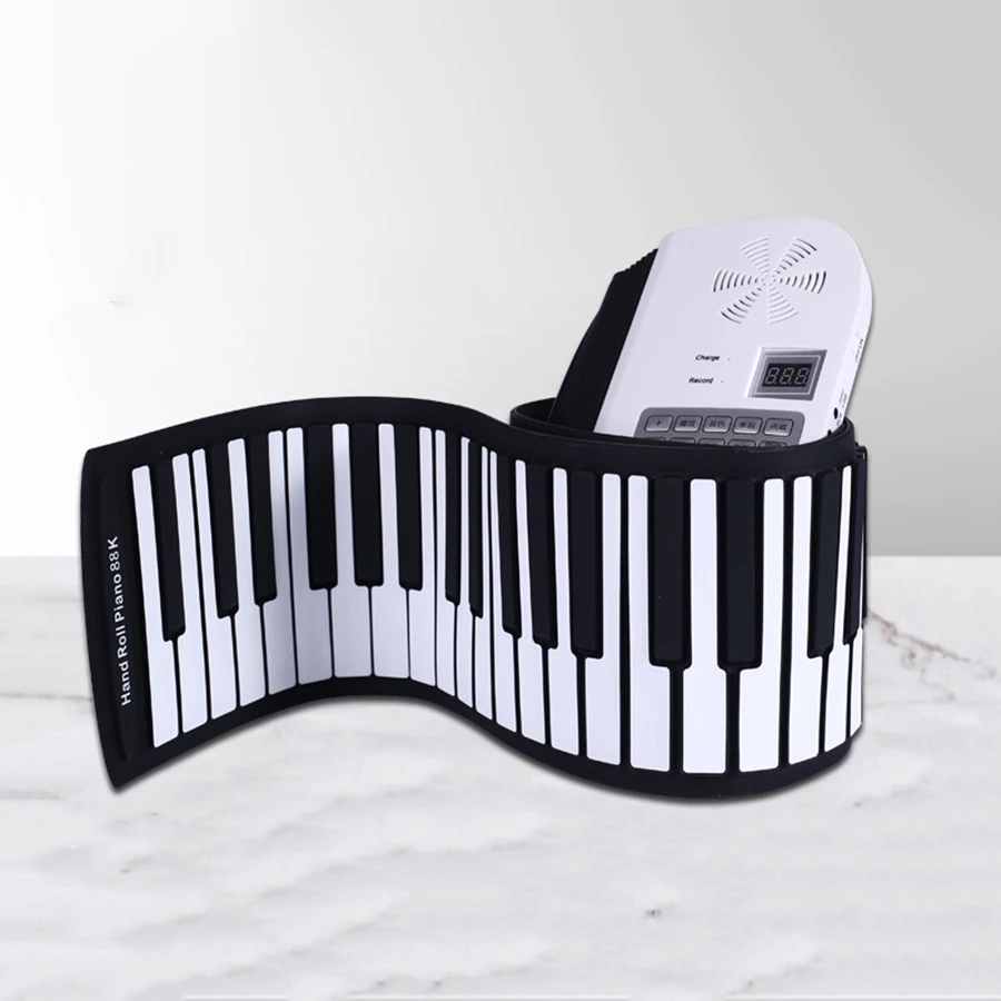 Soft Hand Rolled Piano 88 Keys Thickening Folding Portable Piano Electronic Keyboard Multifunctional Instrumente Entertainment