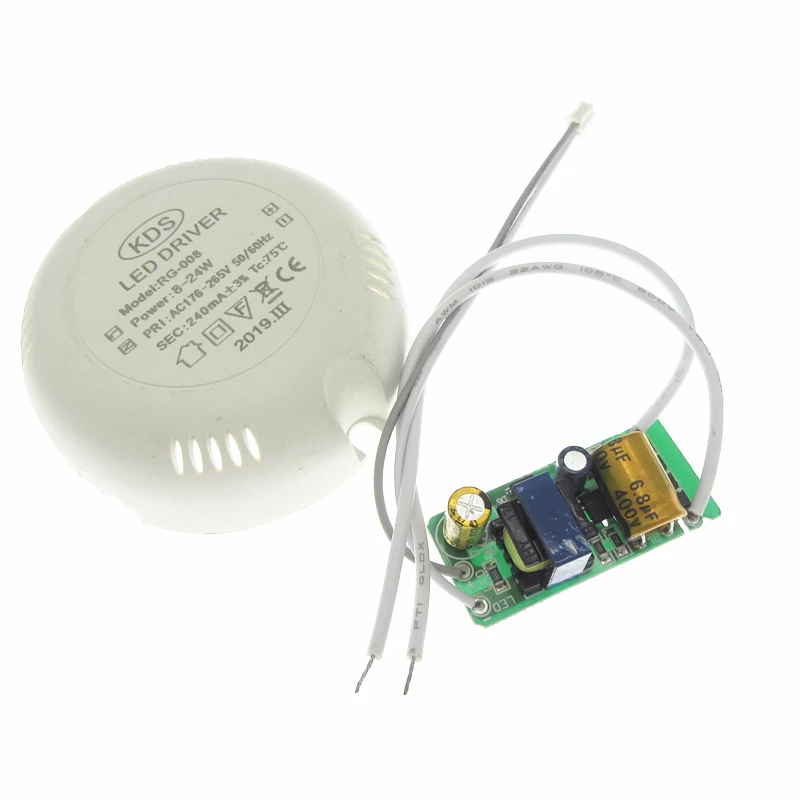 

240mA 8-24W LED Driver ceiling Driver 220v Round box driver lighting transformer for LED Downlight Ceilinglight DIY
