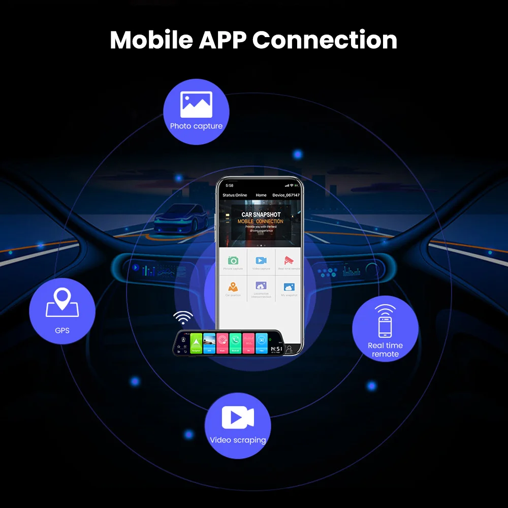 AOSHIKE 4G Автомобильный видеорегистратор 11 &quotAndroid 8 1 потоковое зеркало заднего вида