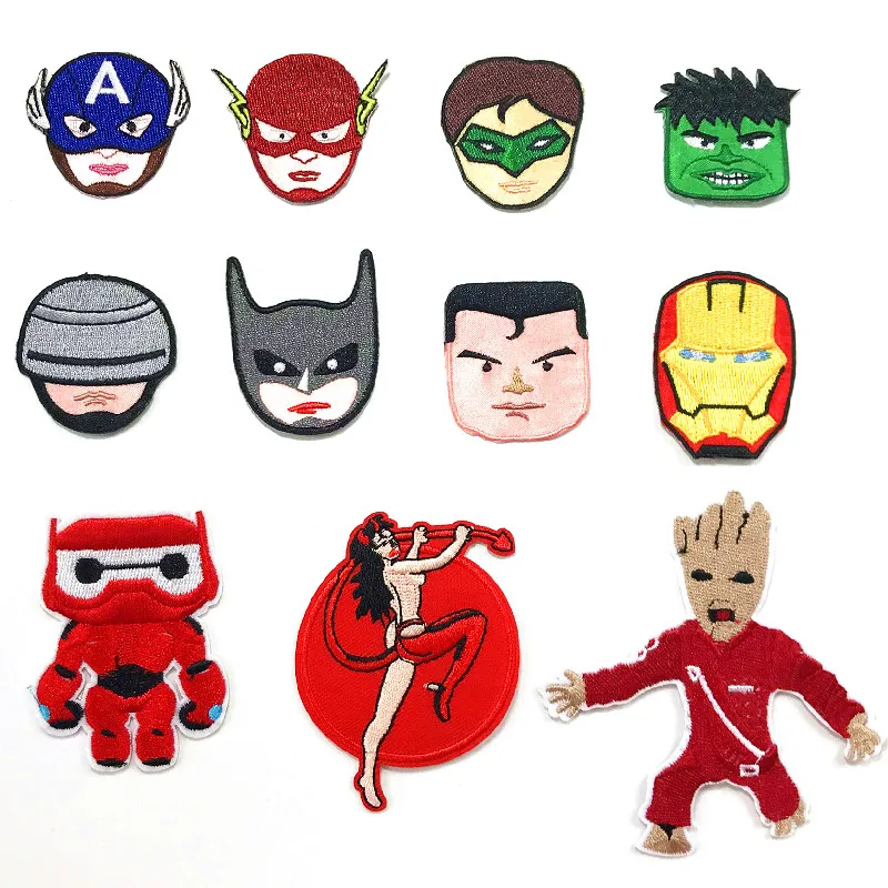 С героями из мультфильмов скульптура головы патч наклейки для аппликаций с