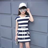 summer girls dress cotton striped casual princess teenagers dress for girls party kids clothes 4 6 8 10 12 years children dress