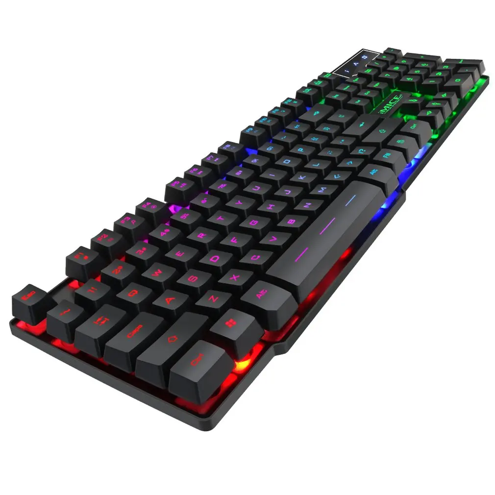Игровая клавиатура iMice 104 Keycaps механическая с RGB подсветкой игровая наклейкой RU