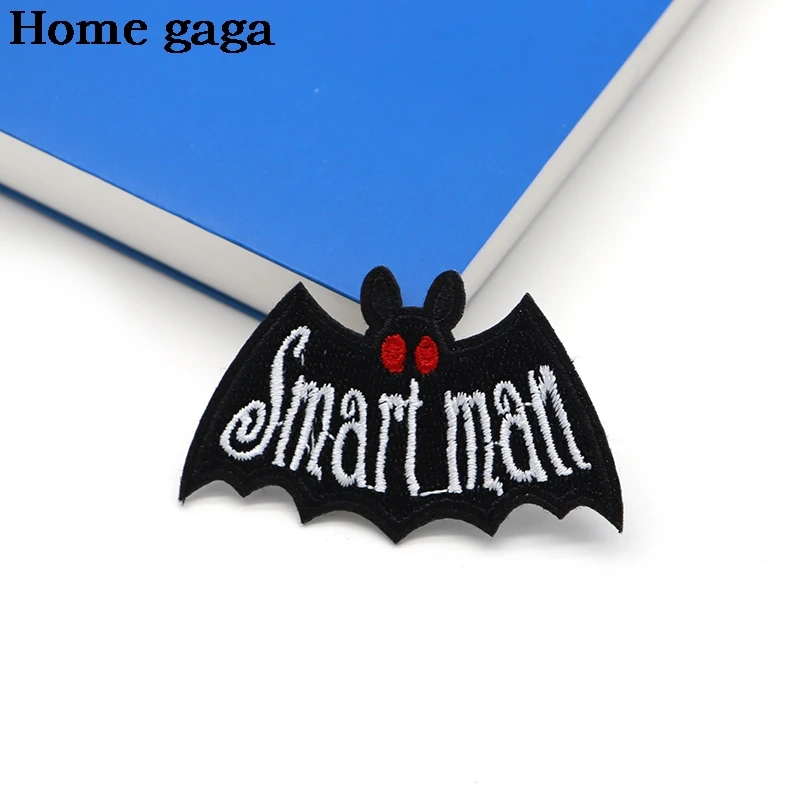 

DB035 Homegaga Halloween Black Bat Iron on Patch Clothing Diy Embroidered Sew Applique Sew on Patches Fabric Apparel Patchwork