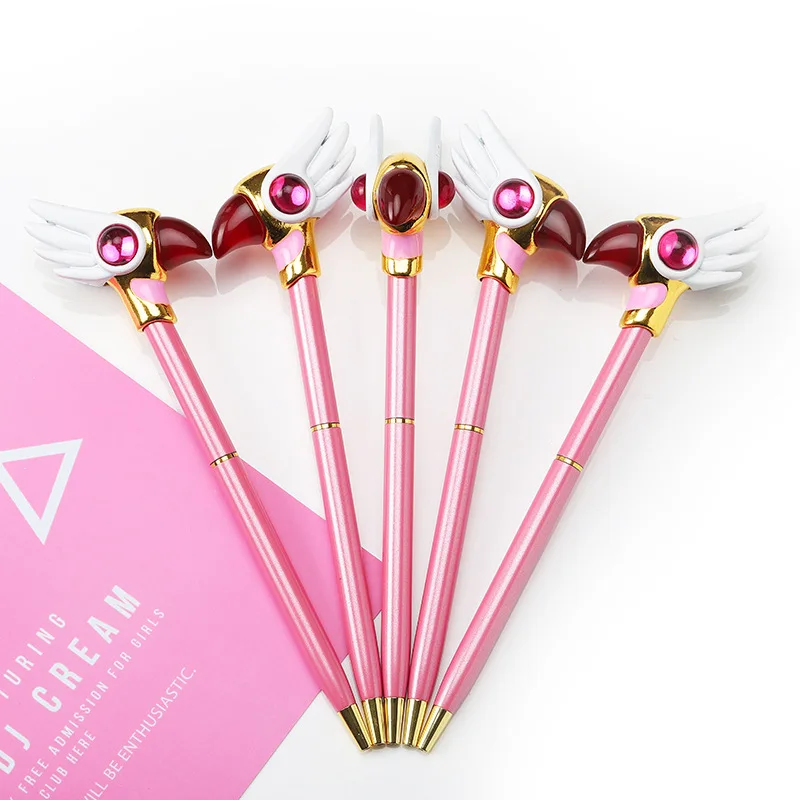 Гелевая ручка с рисунком из аниме карты 0 5 мм металлическая волшебная шариковая