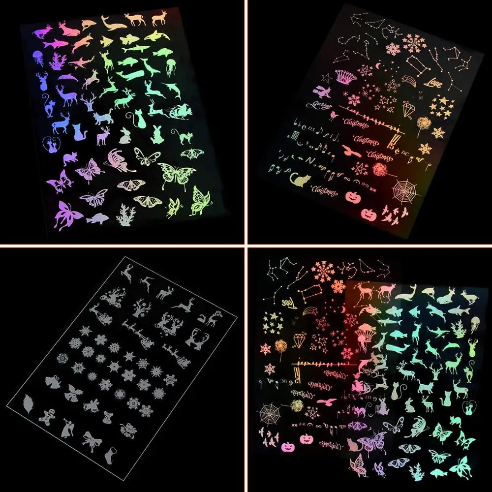 36 листов резиновых пленок наклейки прозрачные декоративные для силиконовой