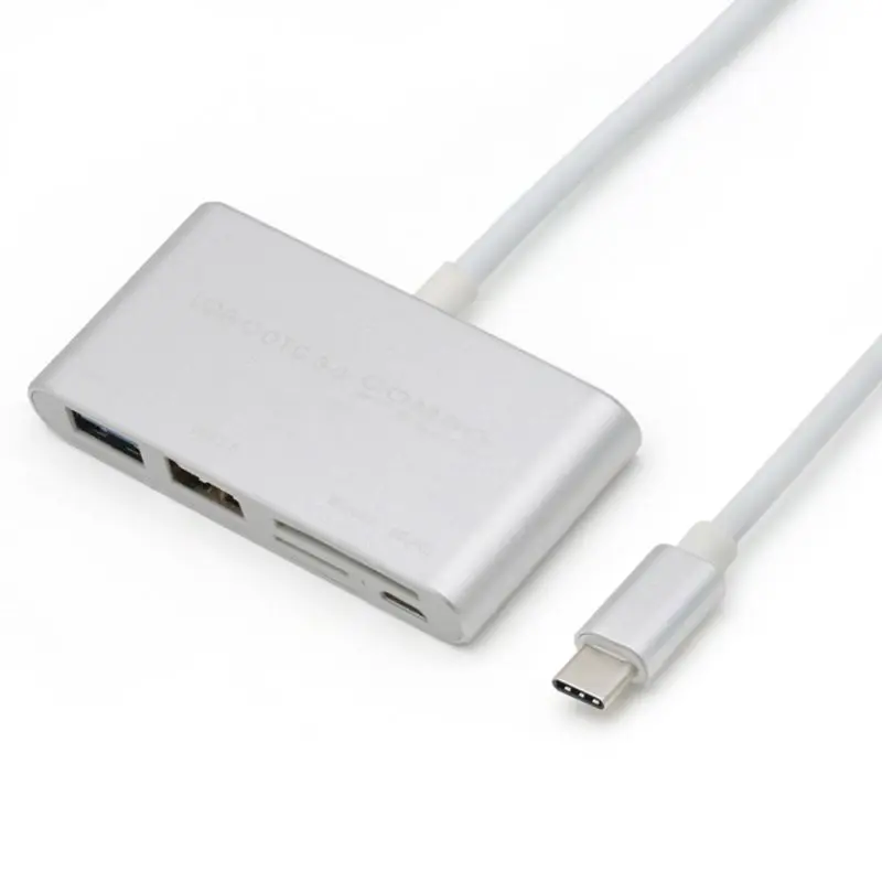 Многофункциональный USB C3.1 type-C OTG для чтения карт/USB 3,0 концентратор/SD/TF адаптер для ноутбуков type C