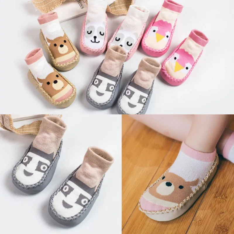 Носки детские с резиновой подошвой милые Нескользящие на осень/зиму| |
