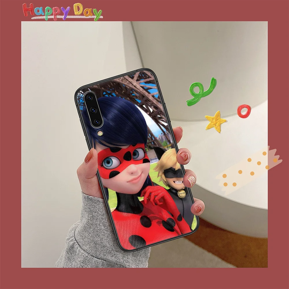 

Cute Seven Star Ladybugs Girl Phone Case For Samsung Galaxy A10 A20 A30 E A40 A50 A51 A70 A71 A J 5 6 7 8 2016 2017 2018 black