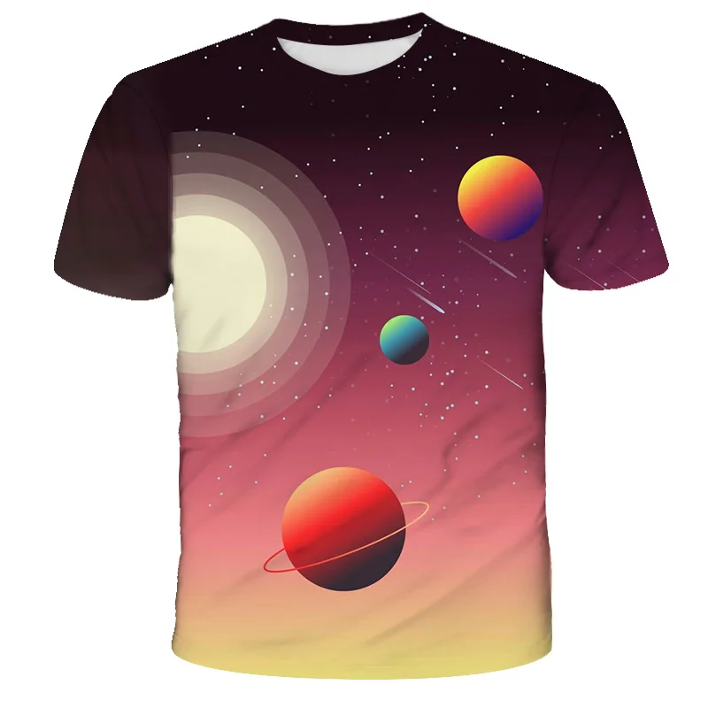 

Solar System Planets T-shirt boys Causal Short Sleeve Tops Tshirt 2021 Hot Sell girls T shirts kids Workout Top