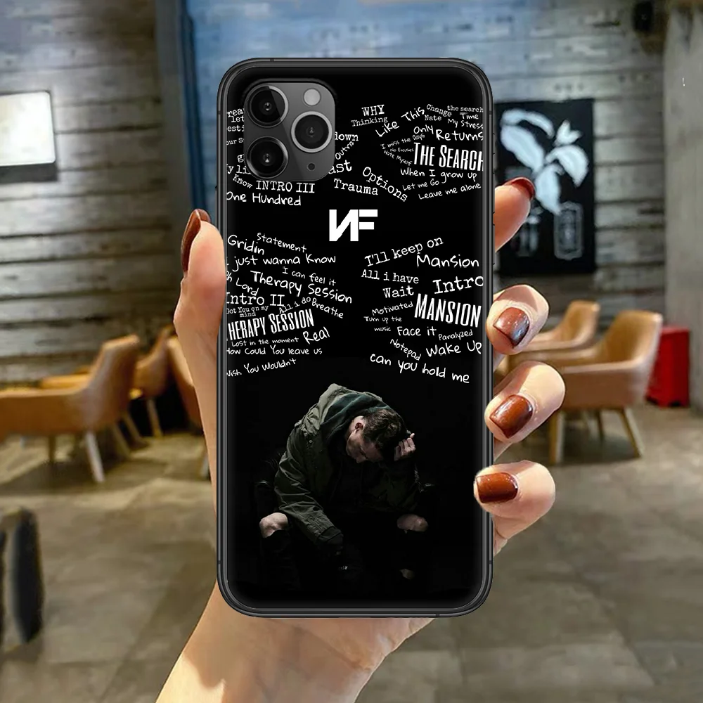 

Rapper NF Phone Case Cover For Iphone 5 5S 6 6S PLUS 7 8 11 12 Mini X XR XS PRO SE 2020 MAX black Prime Fashion Coque Trend