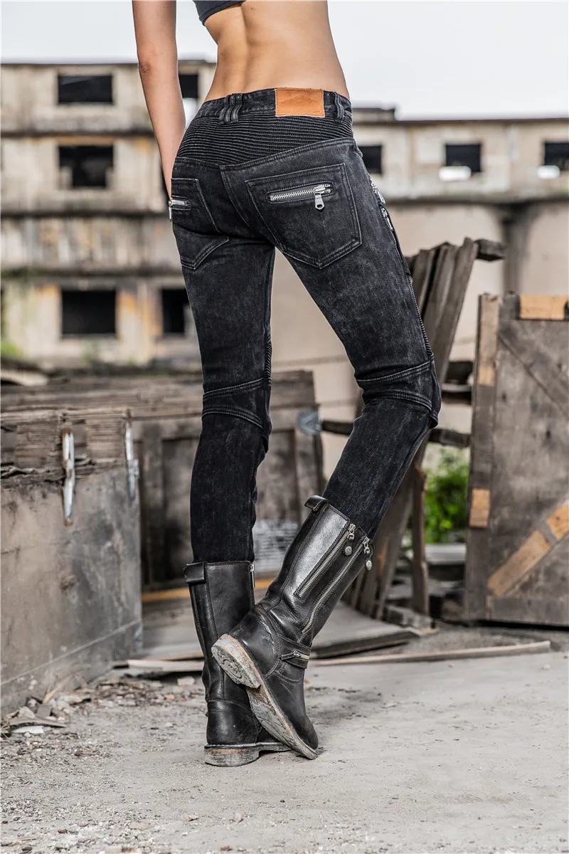 

Uglybros Women's Jeans Winter Warm Windproof motorcycle jeans motorbike Motorcycle Pants pantalon moto Outdoor riding pants