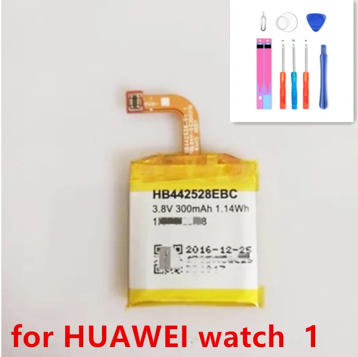 

Новый аккумулятор HB442528EBC для HUAWEI Watch 1 Watch1 HB442528EBC 300 мАч батареи + Инструменты