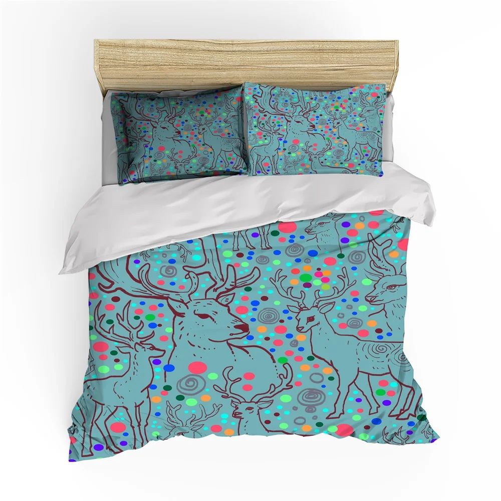 

Комплект постельного белья с милым рисунком оленя и леса