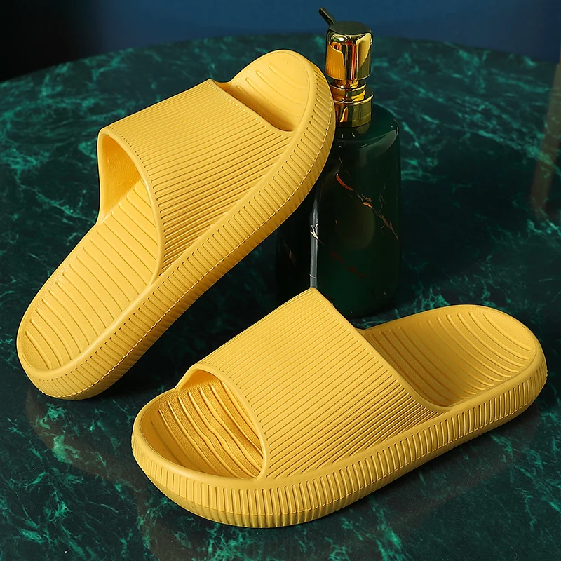 

Summer Home Women Slippers Concise Soft Sole Lovers Shoes Non-slip Bathroom Slides Flip Flops Indoor Platform Slippers