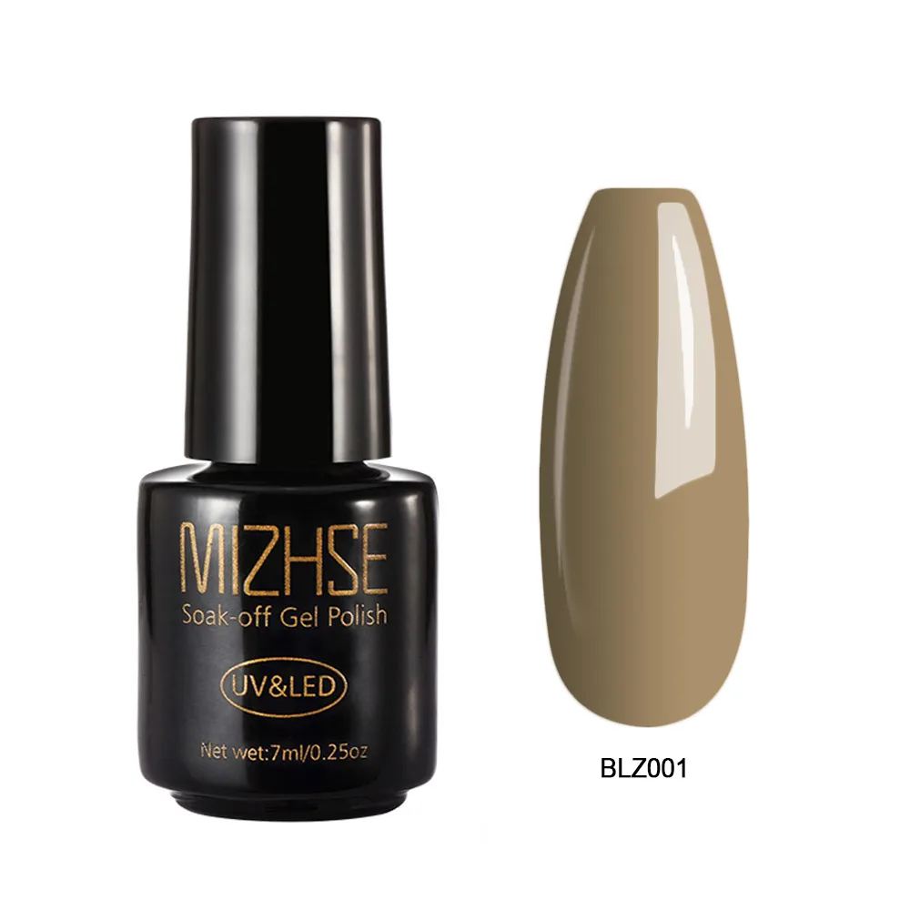 BLZ001 MIZHSE кофейная Коричневая серия Гель-лак для ногтей УФ светодиодный черный гель лак замачиваемый Гель-лак Полупостоянный дизайн ногтей УФ светодиодный акриловый - Цвет: BLZ001