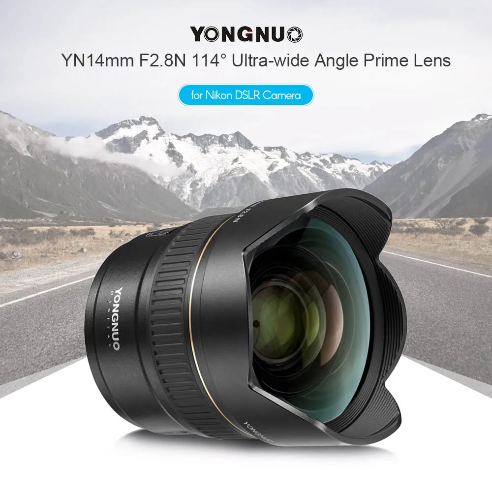 Широкоугольный объектив YONGNUO YN14mm F2.8N автофокус и Ручная фокусировка диагональ 114