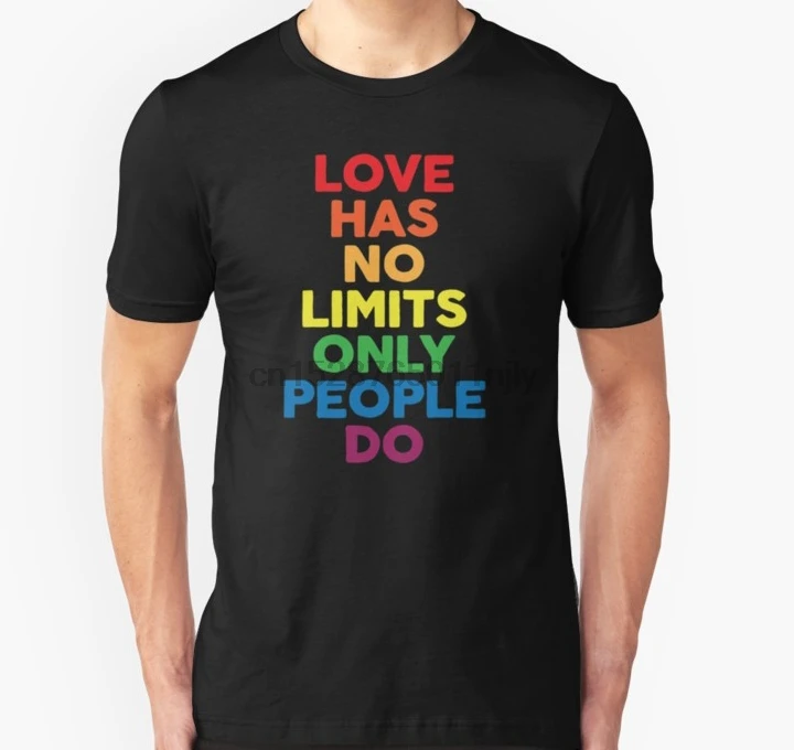 Мужская футболка Love Has No Limits Only People Do с принтом футболки топы |