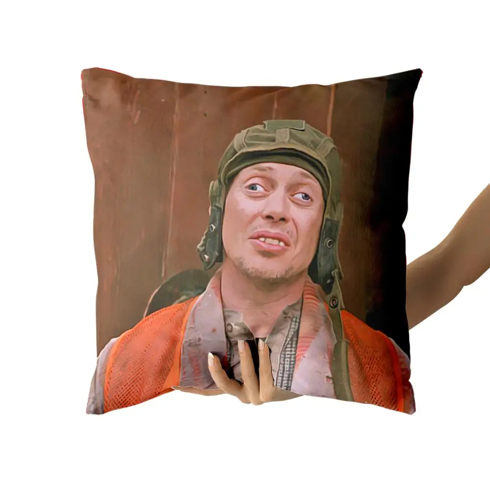 Стив бусеми сумасшедшие глаза хлопчатобумажная парусиновая Подушка на заказ
