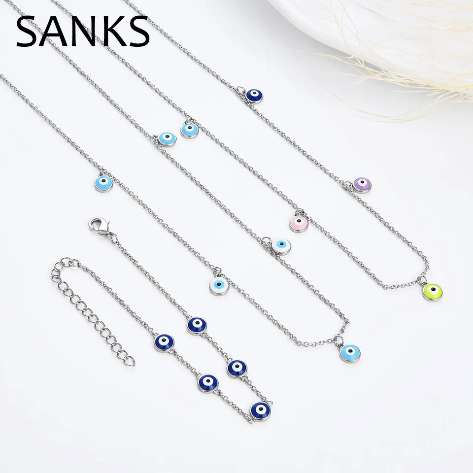 Цепочки с глазами дьявола SANKS ожерелья для девушек и женщин красочные