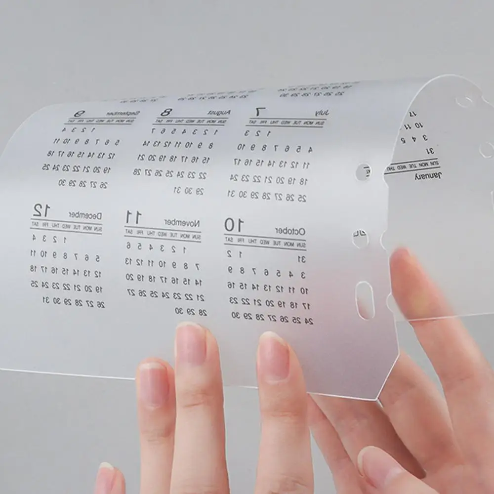 

2021 year Calendar For Notebook Planner Refill Transparent Journals Page Supplies Divider Home PP Index J2A8